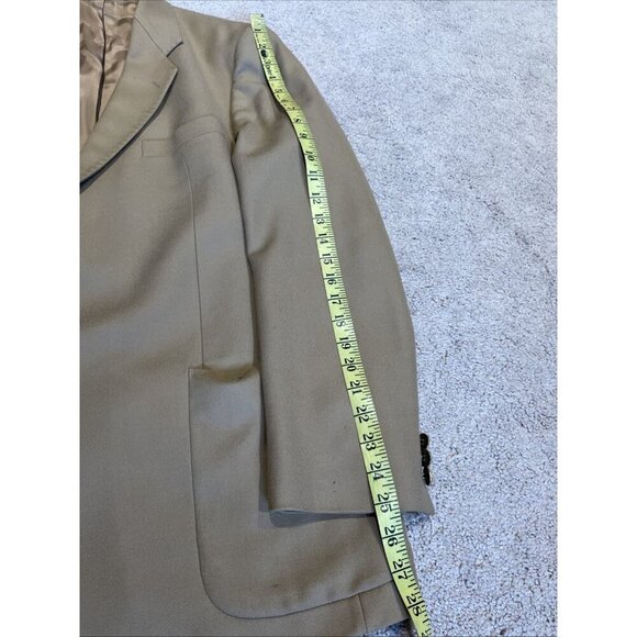 Odermark Cashmere Wool Blazer Sport Coat Size 44R Beige Single Breasted 2 Button - Picture 15 of 15